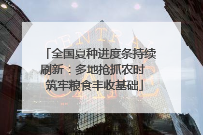 全国夏种进度条持续刷新：多地抢抓农时 筑牢粮食丰收基础