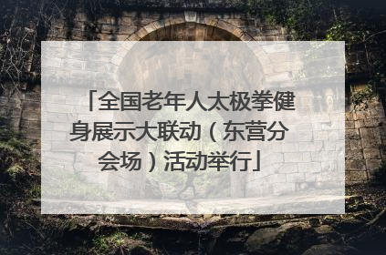全国老年人太极拳健身展示大联动（东营分会场）活动举行