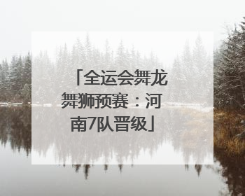 全运会舞龙舞狮预赛：河南7队晋级