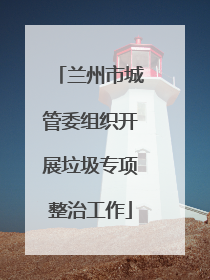 兰州市城管委组织开展垃圾专项整治工作