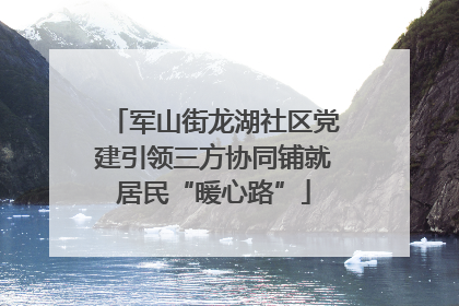 军山街龙湖社区党建引领三方协同铺就居民“暖心路”
