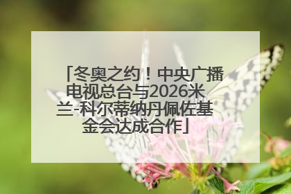 冬奥之约！中央广播电视总台与2026米兰-科尔蒂纳丹佩佐基金会达成合作