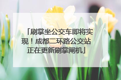 刷掌坐公交车即将实现！成都二环路公交站正在更新刷掌闸机