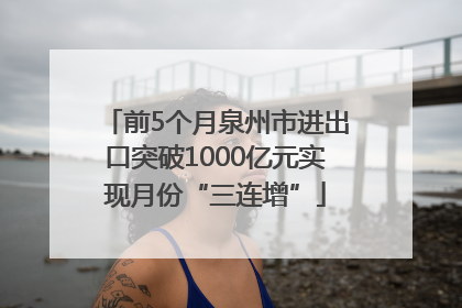 前5个月泉州市进出口突破1000亿元实现月份“三连增”