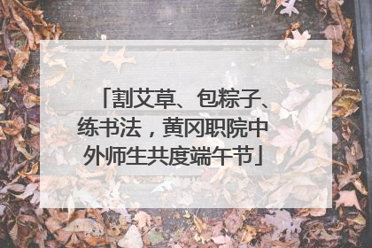 割艾草、包粽子、练书法，黄冈职院中外师生共度端午节