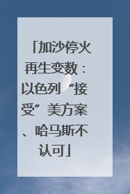 加沙停火再生变数：以色列“接受”美方案、哈马斯不认可