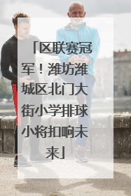 区联赛冠军！潍坊潍城区北门大街小学排球小将扣响未来