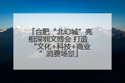 合肥“北幻城”亮相深圳文博会 打造“文化+科技+商业”消费场景