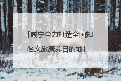 咸宁全力打造全国知名文旅康养目的地