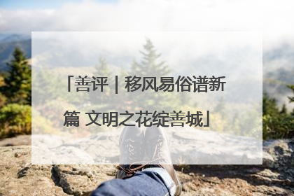 善评｜移风易俗谱新篇 文明之花绽善城