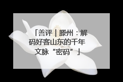 善评｜滕州：解码好客山东的千年文脉“密码”