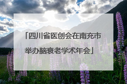 四川省医创会在南充市举办脑衰老学术年会