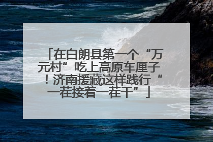 在白朗县第一个“万元村”吃上高原车厘子！济南援藏这样践行“一茬接着一茬干”