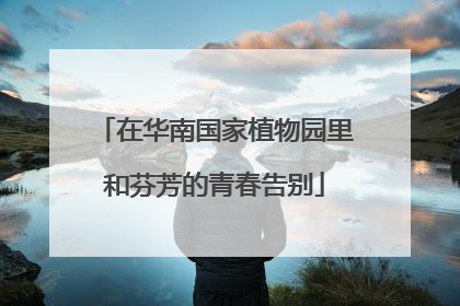 在华南国家植物园里和芬芳的青春告别