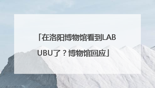 在洛阳博物馆看到LABUBU了？博物馆回应