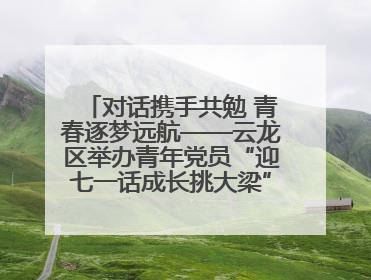 对话携手共勉 青春逐梦远航——云龙区举办青年党员“迎七一话成长挑大梁”交流活动
