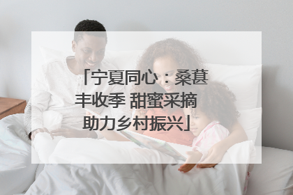 宁夏同心：桑葚丰收季 甜蜜采摘助力乡村振兴