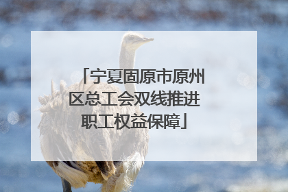 宁夏固原市原州区总工会双线推进职工权益保障
