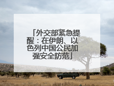 外交部紧急提醒：在伊朗、以色列中国公民加强安全防范