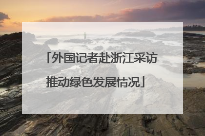 外国记者赴浙江采访推动绿色发展情况