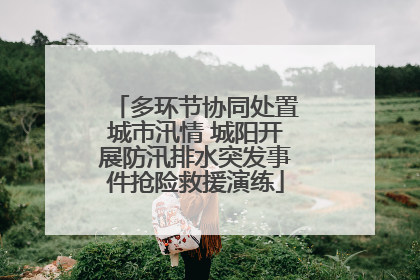 多环节协同处置城市汛情 城阳开展防汛排水突发事件抢险救援演练