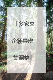 多家央企领导密集调整