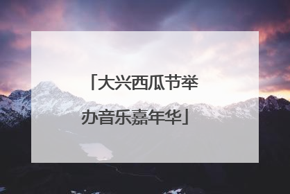 大兴西瓜节举办音乐嘉年华