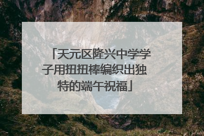 天元区隆兴中学学子用扭扭棒编织出独特的端午祝福