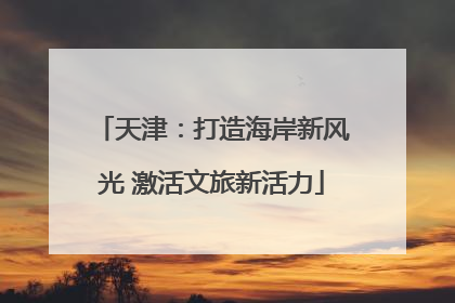 天津：打造海岸新风光 激活文旅新活力