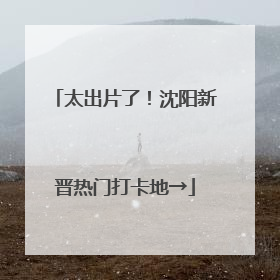 太出片了！沈阳新晋热门打卡地→