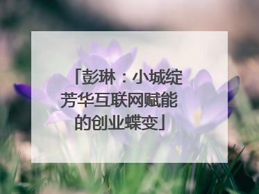 彭琳：小城绽芳华互联网赋能的创业蝶变