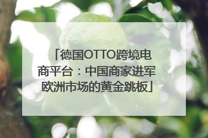 德国OTTO跨境电商平台：中国商家进军欧洲市场的黄金跳板