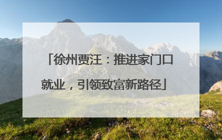 徐州贾汪：推进家门口就业，引领致富新路径