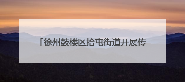 徐州鼓楼区拾屯街道开展传承中医药文化主题研学活动
