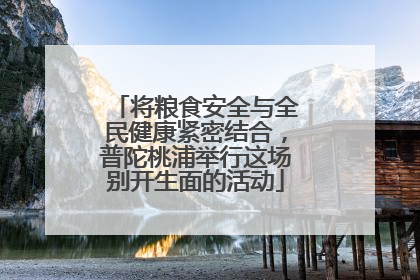 将粮食安全与全民健康紧密结合，普陀桃浦举行这场别开生面的活动