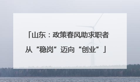 山东：政策春风助求职者 从“稳岗”迈向“创业”