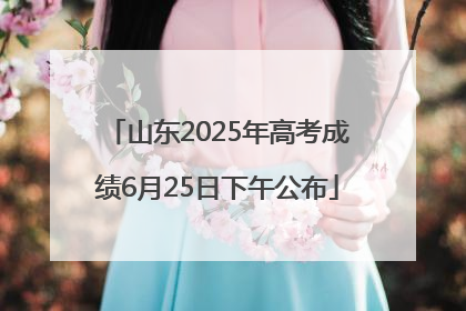 山东2025年高考成绩6月25日下午公布