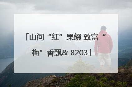 山间“红”果缀 致富“梅”香飘& 8203