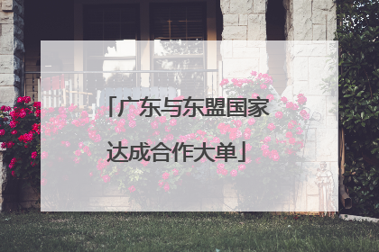 广东与东盟国家达成合作大单