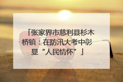 张家界市慈利县杉木桥镇：在防汛大考中彰显“人民情怀”