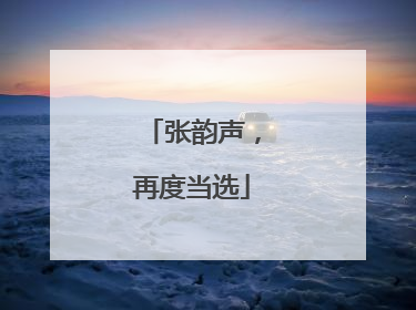张韵声，再度当选