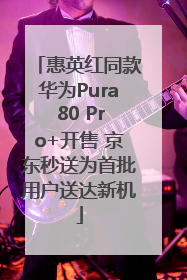 惠英红同款华为Pura 80 Pro+开售 京东秒送为首批用户送达新机