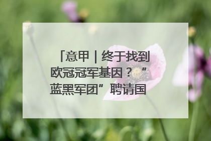 意甲｜终于找到欧冠冠军基因？“蓝黑军团”聘请国米名宿齐沃执教