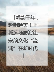 戏韵千年，越唱越美！上城这场展演让宋韵文化“流淌”在新时代
