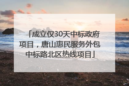成立仅30天中标政府项目，唐山惠民服务外包中标路北区热线项目