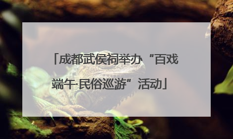 成都武侯祠举办“百戏端午·民俗巡游”活动