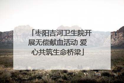 枣阳吉河卫生院开展无偿献血活动 爱心共筑生命桥梁