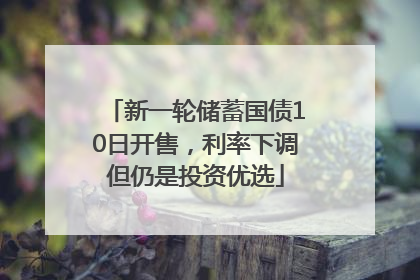 新一轮储蓄国债10日开售，利率下调但仍是投资优选