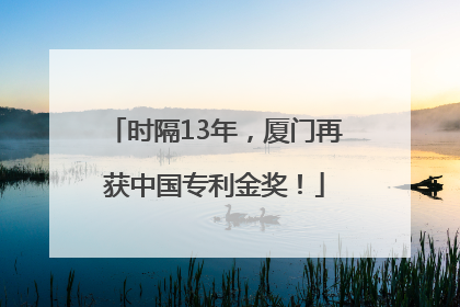 时隔13年，厦门再获中国专利金奖！