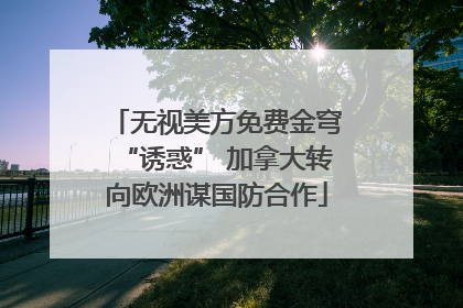 无视美方免费金穹“诱惑” 加拿大转向欧洲谋国防合作